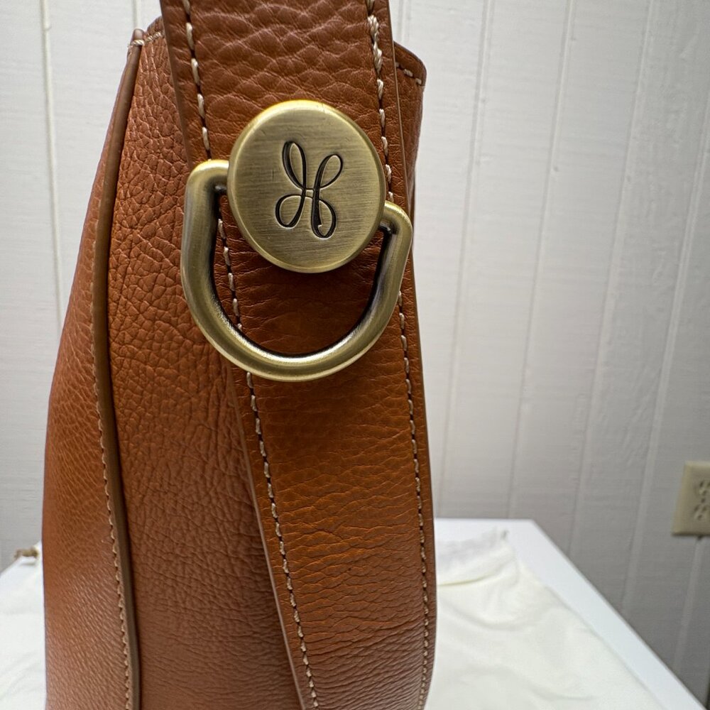HOBO Tan Leather Shoulder Bag with Cut-Out Handle - Picture 6 of 8